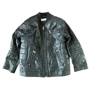 Kids Black Biker Jacket